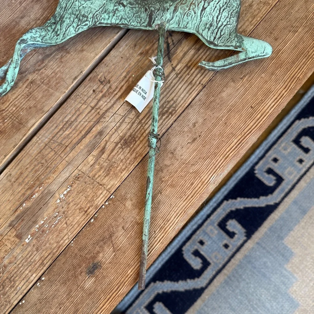 NWT Flawed  Anthropologie  Terrain  Verdigris Stag Tree Topper